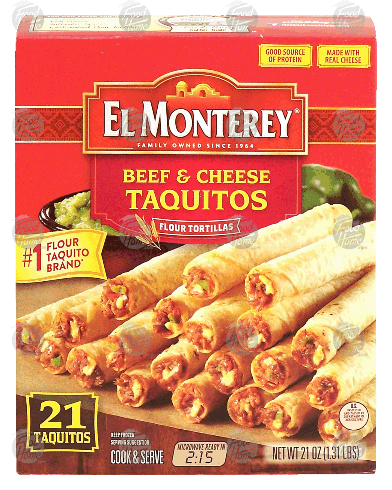 El Monterey  beef & cheese taquitos, flour tortillas, 21 taquitos Full-Size Picture